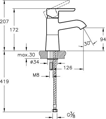 Artema Matrix Lavabo Bataryası A41753
