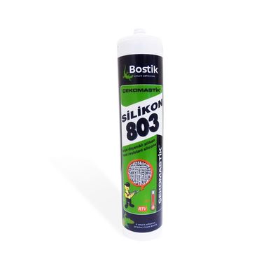 Bostik Çekomastik 803 Isıya Dayanıklı Silikon 310 ml Kırmızı 25 adet koli