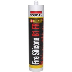 Soudal - Soudal Firesilicone B1 FR Sertifikalı Yangına Dayanıklı ve Yangın Geciktirici Silikon 300 ml 15 adet koli