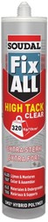 Soudal - Soudal Fix All High Tack Çok Güçlü MS Polimer Yapıştırıcı 290 ml Şeffaf