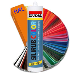 Soudal - Soudal Silirub NO5-HE Color Nötr Dış Cephe Derz Dolgu Silikonu 300 ml 24 adet koli