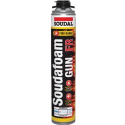 Soudal - Soudal Soudafoam FR Yangına Dayanıklı ve Yangın Geciktirici Poliüretan Köpük Tabancalı 750 ml 12 adet koli