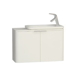 Vitra - Vitra Nest Trendy Lavabo Dolabı Dar Kapaklı Parlak Beyaz 80 cm 56416