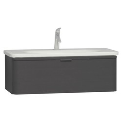 Vitra - Vitra Nest Trendy Lavabo Dolabı Tek Çekmeceli Parlak Antrasit 100 cm 56140