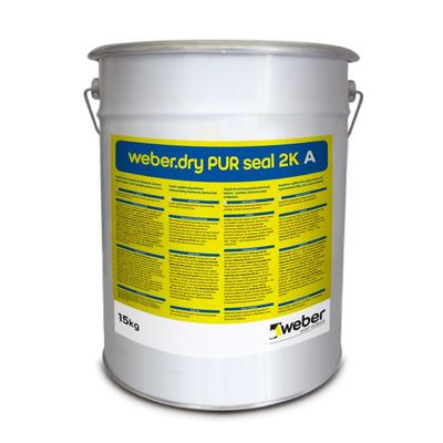 Weber Dry PUR Seal 2K Poliüretan Esaslı İki Bileşenli Elastik Su Yalıtım Ürünü 17,5 kg set 