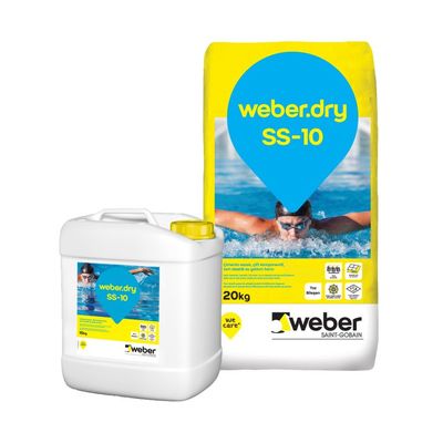Weber Dry SS-10 Çimento Esaslı Çift Komponentli Tam Elastik Su Yalıtım Harcı 30 kg set