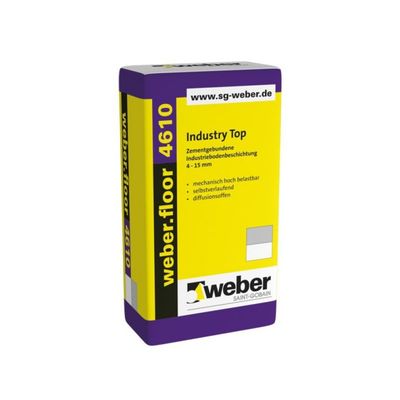 Weber Floor 4610 Endüstriyel Alanlar için Kendiliğinden Yayılan Son Kat Zemin Kaplaması 25 kg