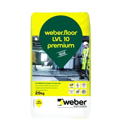 Weber Floor LVL 10 Premium Kendiliğinden Yayılan Tesviye Şapı 25 kg