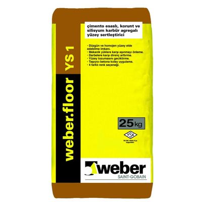 Weber Floor YS 1 Çimento Esaslı Silisyum Karbür Agregalı Yüzey Sertleştirici 25 kg