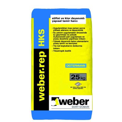 Weber Rep HKS Sülfat ve Klor Dayanımlı Yapısal Tamir Harcı Gri 25 kg