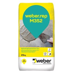 Weber - Weber Rep M352 Elyaf Takviyeli Yapısal Tamir Harcı Gri 25 kg