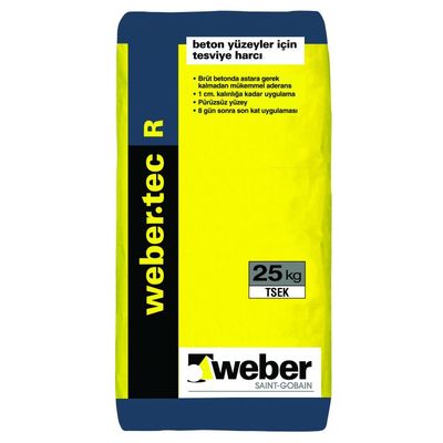 Weber Tec R Beton Yüzeyler için Tesviye Harcı Gri 25 kg